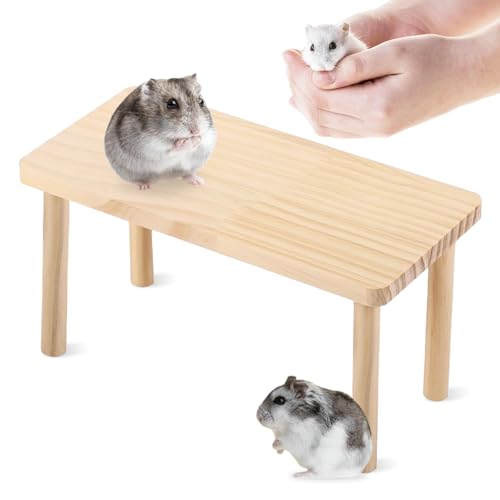 BORDEAG Hamster Plattform, Kleintierständer Aus Holz, Hamster Kletterplattform, Hamsterplattform Holz-Hamster-Plattform-Spielzeug Für Hamster Ratten Und Kleine Haustiere von BORDEAG