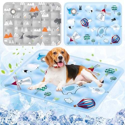 BORDEAG Kühlmatte Hund 2er Set, 40x50cm Kühlmatte für Hunde & Katzen mit Wasseraktiviertem Kühlgel, Selbstkühlende Kühldecke Hund, Reißfest Waschbar Kühlmatte Katze aus PVC BORDEAG Kühlmatte Hund 2er Set, 40x50cm Kühlmatte für Hunde & Katzen mit Wasseraktiviertem Kühlgel, Selbstkühlende Kühldecke Hund, Reißfest Waschbar Kühlmatte Katze aus PVC von BORDEAG