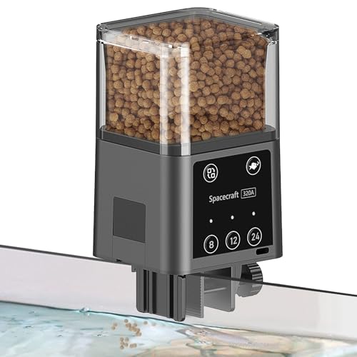 Futterautomat Aquarium, Automatischer Fischfutterautomat für Aquarium Futterautomat mit DREI Zeitgesteuerte Fütterungsmodi, 320 ml für die Fütterung von Aquarien im Urlaub, Präzisionsfütterung Futterautomat Aquarium, Automatischer Fischfutterautomat für Aquarium Futterautomat mit DREI Zeitgesteuerte Fütterungsmodi, 320 ml für die Fütterung von Aquarien im Urlaub, Präzisionsfütterung von BORDEAG