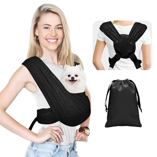 Freihändige Hundetragetasche, Tasche mit Verstellbarem Riemen für Hunde und Katzen, Retro Stil und Komfort von BORDEAG