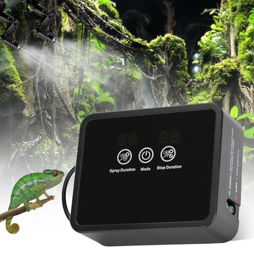 Reptilien-Luftbefeuchter, Intelligentes Beregnungsanlage Terrarium, Intelligentes Reptilien Benebelungssystem, Automatisches Zerstäuber mit Timer und Sprühdüsen Verstellbaren für Amphibien Reptilien Reptilien-Luftbefeuchter, Intelligentes Beregnungsanlage Terrarium, Intelligentes Reptilien Benebelungssystem, Automatisches Zerstäuber mit Timer und Sprühdüsen Verstellbaren für Amphibien Reptilien von BORDEAG