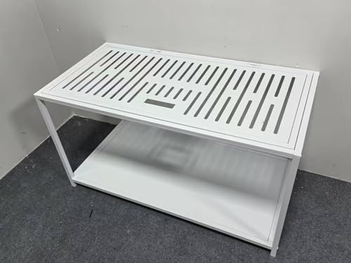BORISI Metall Hamsterkäfig - Kausicher Syrischer Hamsterkäfig & Habitat mit Acrylplatten, Oben Offen, Atmungsaktiv, Großes Hamsterhaus für Rennmäuse, Meerschweinchen 103 x 56 x 52cm, Weiß von BORISI