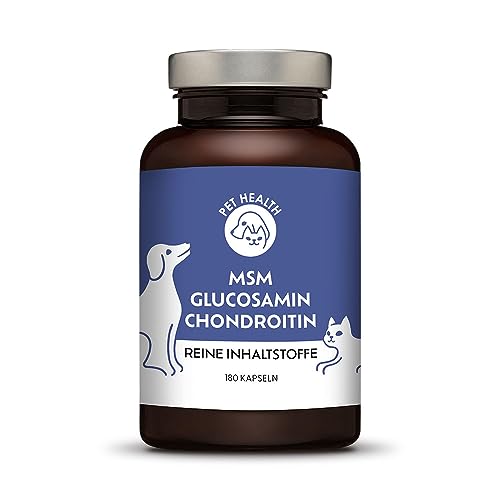 Gelenk- und Hüfttabletten für Hunde Hochdosiertes Markeninhaltsstoffe MSM OptiMSM®, Glukosamin HCl GlucosaGreen®, Chondroitinsulfat ChondroPure® + Vitamin C Ester-C® - hergestellt mit Tierärzten von BOSCO PHARMA