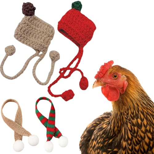 BOSENIYU Chickens Hats for Clothes and Scarf Set with Scarves, Pets Costume for Chickens Birds Real Hen Duck Hamster. BOSENIYU Chickens Hats for Clothes and Scarf Set with Scarves, Pets Costume for Chickens Birds Real Hen Duck Hamster. von BOSENIYU