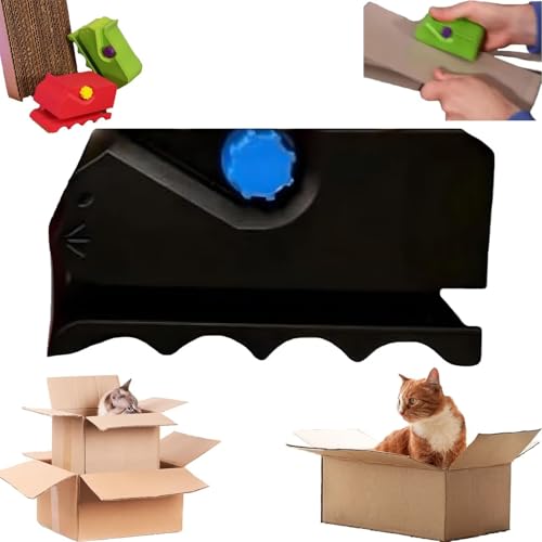 BOSENIYU Kartonstreifenschneider für Katzenkratzer, DIY 3D-gedrucktes Kätzchen-Formschneider-Streifen-Werkzeug für Katzenliebhaber(Schwarz) von BOSENIYU