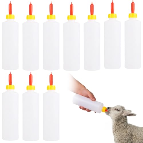 BOSREROY 10 auslaufsichere Lämmerflaschen mit Silikon-Nippeln, ideal für Ziegen, Schafe und Schweine BOSREROY 10 auslaufsichere Lämmerflaschen mit Silikon-Nippeln, ideal für Ziegen, Schafe und Schweine von BOSREROY