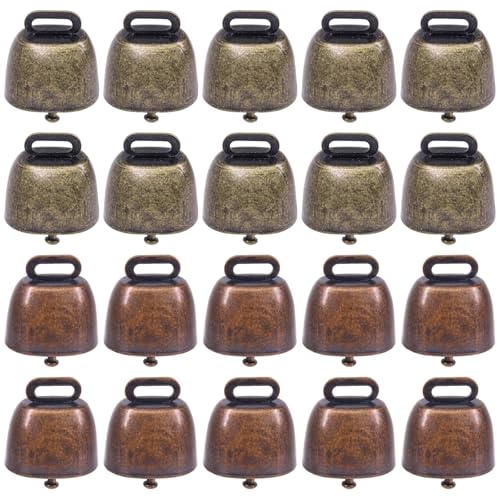 BOSREROY 20 Stück Vintage Kuhglocken Hängende Metallglocken für Tierüberwachung Klar Lauter Ton Ideal für Bauernhöfe und Sicherheit BOSREROY 20 Stück Vintage Kuhglocken Hängende Metallglocken für Tierüberwachung Klar Lauter Ton Ideal für Bauernhöfe und Sicherheit von BOSREROY