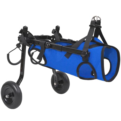 BOSREROY Hunderollstuhl für Hinterbeine, verstellbare Unterstützung für 6–9 kg Hunde, atmungsaktives Netzgewebe, Metallrahmen, 4-Rad-Design, einfache Montage BOSREROY Hunderollstuhl für Hinterbeine, verstellbare Unterstützung für 6–9 kg Hunde, atmungsaktives Netzgewebe, Metallrahmen, 4-Rad-Design, einfache Montage von BOSREROY