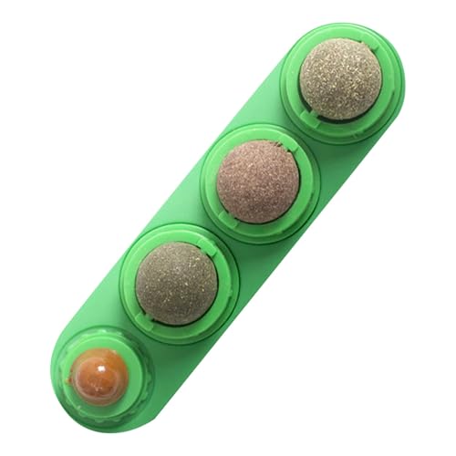 BOSSETY 4 Stück Katzenminze Balls Spielzeug für Katze, Katzenminze Wandroller für Katzenlecken, Essbar Rotierende Katzenminze Bälle Gesunde Natürliche Katzenleckerli, Drehbare Katzenminze Ball (Grün) BOSSETY 4 Stück Katzenminze Balls Spielzeug für Katze, Katzenminze Wandroller für Katzenlecken, Essbar Rotierende Katzenminze Bälle Gesunde Natürliche Katzenleckerli, Drehbare Katzenminze Ball (Grün) von BOSSETY