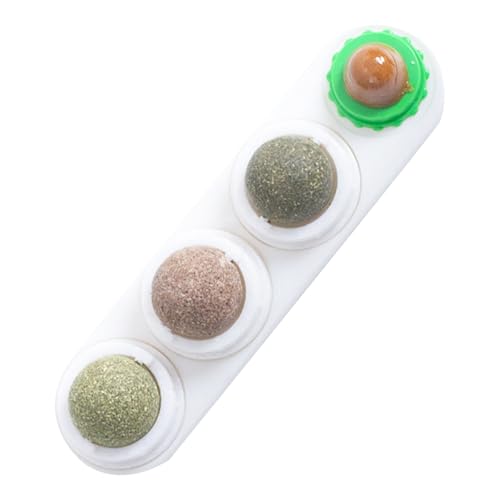 BOSSETY 4 Stück Katzenminze Balls Spielzeug für Katze, Katzenminze Wandroller für Katzenlecken, Essbar Rotierende Katzenminze Bälle Gesunde Natürliche Katzenleckerli, Drehbare Katzenminze Ball (Weiß) BOSSETY 4 Stück Katzenminze Balls Spielzeug für Katze, Katzenminze Wandroller für Katzenlecken, Essbar Rotierende Katzenminze Bälle Gesunde Natürliche Katzenleckerli, Drehbare Katzenminze Ball (Weiß) von BOSSETY