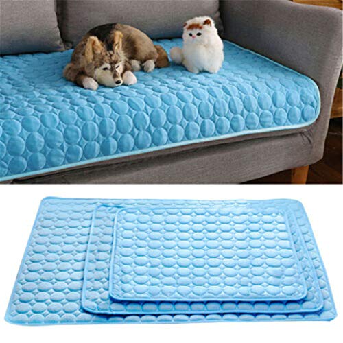 BOSSETY Kühlmatte Hund Katze - 2025 Upgrade Kühlmatte für Hunde Haustier Matte Ideal für Auto, Sofa, Fußboden, Hundebett 63 * 50cm von BOSSETY