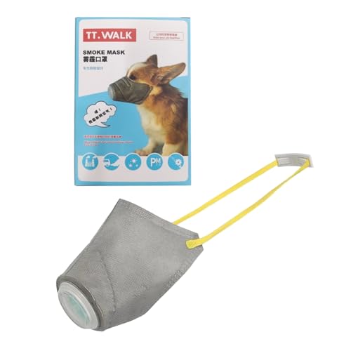 Maulkorb für Hunde, Verstellbarer Maulkorb für Atemschutzmasken für Hunde, Atmungsaktive Haustier Maske, Weicher Netzmaulkorb (1 PCS, M) von BOSSETY
