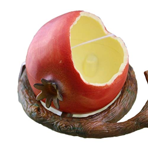 Vogelkäfige, kreative Neuheit-Vogelhäuschen-Simulation, fruchtförmiger Futternapf, Kunstharz, Vogelfutterbecher for Papageien-Vogel-Sprinklerfütterung (Color : Pumpkin shape) ( Color : Pomegranate sha von BOSUGE