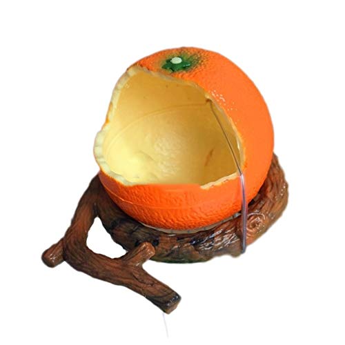Vogelkäfige, kreative Neuheit-Vogelhäuschen-Simulation, fruchtförmiger Futternapf, Kunstharz, Vogelfutterbecher for Papageien-Vogel-Sprinklerfütterung (Color : Pumpkin shape) ( Color : Orange shape ) von BOSUGE