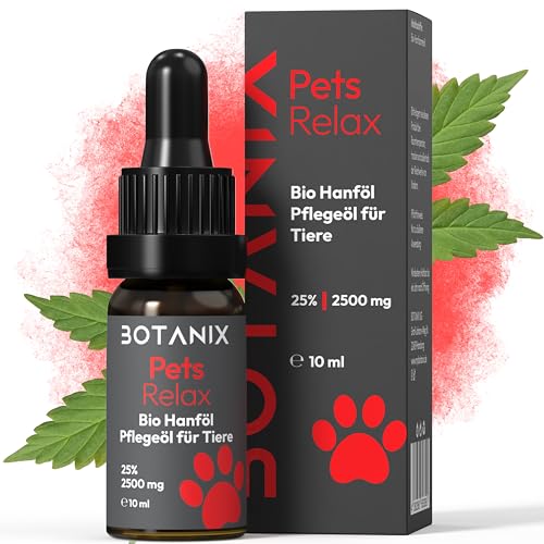 BOTANIX Hanföl Hund & Katzen – Bio Hanföltropfen 2500mg für Hunde & Katzen – Für innere Ruhe und Wohlbefinden in herausfordernden Momenten - aus kalt gepresseten Hanfsamenöl BOTANIX Hanföl Hund & Katzen – Bio Hanföltropfen 2500mg für Hunde & Katzen – Für innere Ruhe und Wohlbefinden in herausfordernden Momenten - aus kalt gepresseten Hanfsamenöl von BOTANIX