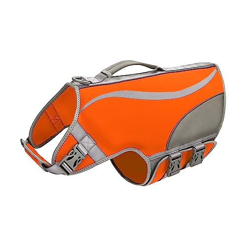 Schwimmweste für Hunde, Bequeme Neopren-Rettungswesten mit Klettverschluss & Einstellbar Rettungsweste Schwimmweste für Hunde, Bequeme Neopren-Rettungswesten mit Klettverschluss & Einstellbar Rettungsweste von BOTEWO