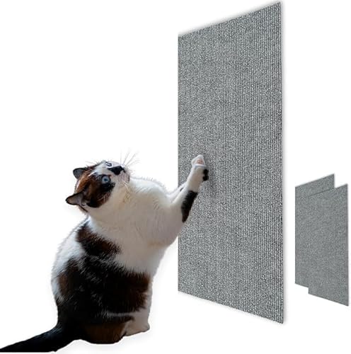 Katzenkratzmatte, Katzenkratzmatte, vielseitiger Selbstklebender Ersatz, einfache Verwendung for Kratzbäume, Katzenwandmöbel, Kratzbäume und Couchschutz (Color : Gray, Size : 5 Pack) von BOTIZR