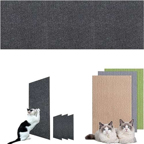 Selbstklebend Kratzteppich Katze Wand, DIY Climbing Cat Scratcher - Kratzschutz Katzenkratzmatte Für Schützt Teppiche Sofa Möbelschutz (Color : Dark Gray, Size : 40 * 100cm) von BOTIZR
