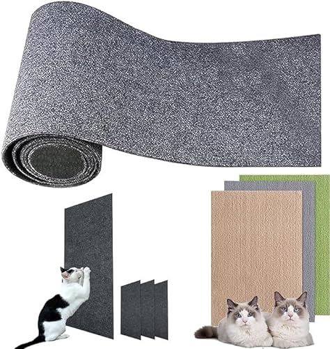Self-Adhesive Scratching Board for Cats, Cat Scratching Mat, Scratching Mat Cat, Anti Cat Scratch, DIY Trimmable Carpet Mat Pad Cat Scratching Boards, Cat Rug for Scratching (Color : Light Gray1, SI von BOTIZR