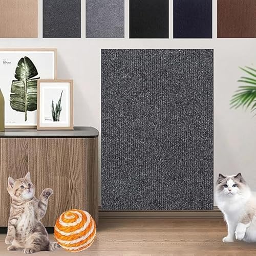 Zuschneidbarer, Selbstklebender Katzenkratzmöbelschutz, Katzenkratzbaum, mit Teppich überzogener Katzensofaschutz aus Katzenkrallen, Katzenkratzmatte (Color : Gray1, Size : 40 * 100cm) von BOTIZR