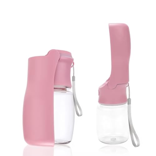 BOTOING Faltbare Trinkflasche,350ml Tragbare Haustiere Trinkflasche,Hunde für Wasserflasche,Faltbare Trinkflasche,für Unterwegs,Wandern Unterwegs,Campen (Rosa) von BOTOING