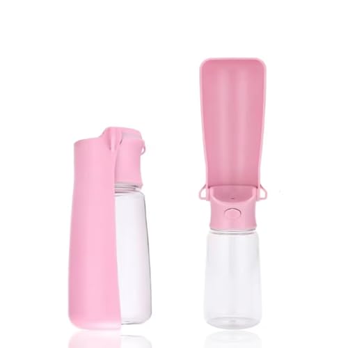 BOTOING Faltbare Trinkflasche,350ml Tragbare Haustiere Trinkflasche,Hunde für Wasserflasche,Faltbare Trinkflasche,für Unterwegs,Wandern Unterwegs,Campen (Rosa, 550ml) von BOTOING