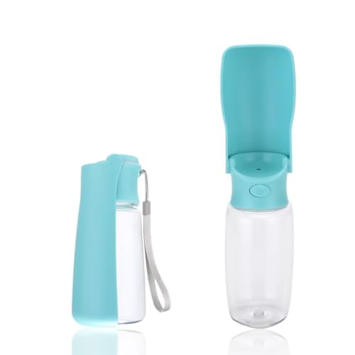 BOTOING Faltbare Trinkflasche,550ml Tragbare Haustiere Trinkflasche,Hunde für Wasserflasche,Faltbare Trinkflasche,für Unterwegs,Wandern Unterwegs,Campen (Blau) von BOTOING