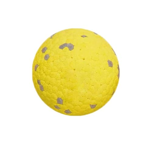 BOTOING Kauzauber Ball Unzerstörbares Pfotenstern Magic Ball Geeignet Aggressive Kauer Klein Große Hunde Mittel（Drinnen Draußen） (Gelb 2) von BOTOING