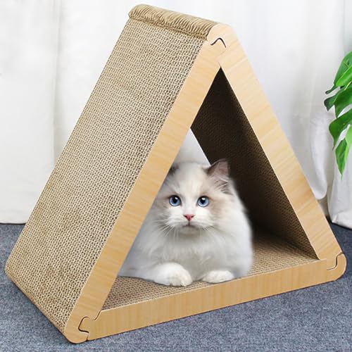 Katze Kratzmatte Mit Premium-Kratz-Texturen - Langlebiges Dreieck Vertikales Kratzbrett - Großes Karton Scratcher Design Katze Kratzmatte Mit Premium-Kratz-Texturen - Langlebiges Dreieck Vertikales Kratzbrett - Großes Karton Scratcher Design von BOUNDLESS