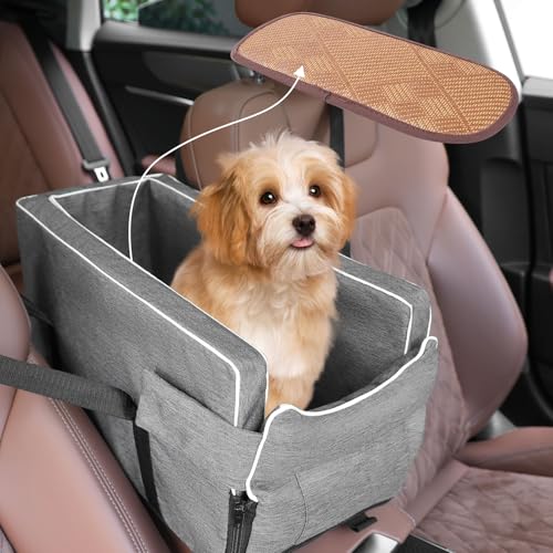 Autositz für Kleine Hunde Haustiersitz mit Schultergurt und Kühler Liegefläche Mehrzweck-Hundekorb für Vorder und Rücksitz 42x20x22 cm Dunkelgrau Autositz für Kleine Hunde Haustiersitz mit Schultergurt und Kühler Liegefläche Mehrzweck-Hundekorb für Vorder und Rücksitz 42x20x22 cm Dunkelgrau von BOUTICOL