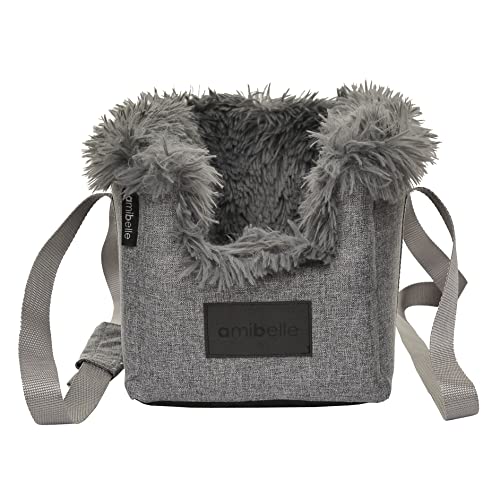 BOUTIQUE ZOO Hunde Armlehn Auto | Universal Autositz Waschbar Abriebfest, Autositz Hund für Mittelkonsol, Vordersitz, Beifahrersitz, Rückbank | Hundetasche, für Kleine Hunde | Farbe: Grau von BOUTIQUE ZOO