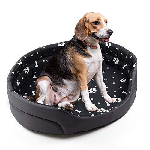 BOUTIQUE ZOO Hundebett L Hundesofa Hundekissen für kleine/mittlere/große Hunde, Farbe: Grau von BOUTIQUE ZOO