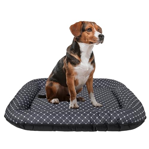 BOUTIQUE ZOO Hundebett - Wasserfest, Waschbar Hundematte aus Codura | In & Outdoor für große Hunde | Farbe: Schwarz/Muster: Pfoten, Größe XL: 105 x 85 cm BOUTIQUE ZOO Hundebett - Wasserfest, Waschbar Hundematte aus Codura | In & Outdoor für große Hunde | Farbe: Schwarz/Muster: Pfoten, Größe XL: 105 x 85 cm von BOUTIQUE ZOO