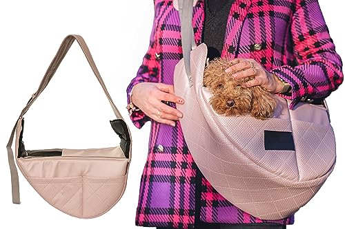 BOUTIQUE ZOO Hundetasche, Welpentasche - bis 6 kg - Tragetasche für kleinen Hund, Welpen, Katze | Farbe: Rosa von BOUTIQUE ZOO