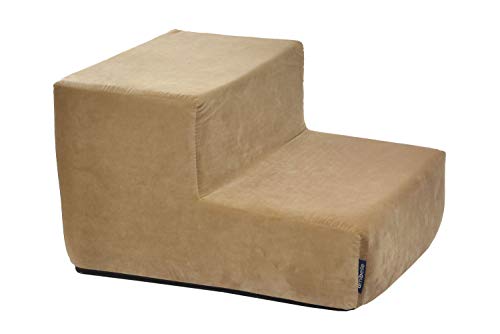 BOUTIQUE ZOO Hundetreppe 30 cm hoch | Katzentreppe Haustiertreppe | 2 Stufen | Hunde Katzen Haustier | für Bett und Auto | Trepp für kleine Hund | Samtstoff | Farbe: Velvet: Beige BOUTIQUE ZOO Hundetreppe 30 cm hoch | Katzentreppe Haustiertreppe | 2 Stufen | Hunde Katzen Haustier | für Bett und Auto | Trepp für kleine Hund | Samtstoff | Farbe: Velvet: Beige von BOUTIQUE ZOO