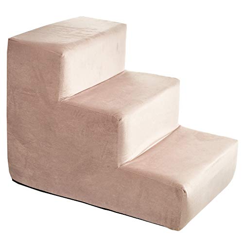 BOUTIQUE ZOO Hundetreppe 30 cm hoch | Katzentreppe Haustiertreppe | 3 Stufen | Hunde Katzen Haustier | für Bett und Auto | Trepp für kleine Hund | Samtstoff | Farbe: Velvet: Rosa BOUTIQUE ZOO Hundetreppe 30 cm hoch | Katzentreppe Haustiertreppe | 3 Stufen | Hunde Katzen Haustier | für Bett und Auto | Trepp für kleine Hund | Samtstoff | Farbe: Velvet: Rosa von BOUTIQUE ZOO