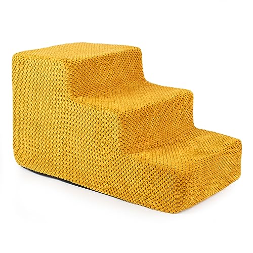 Hundetreppe 30 cm hoch | Katzentreppe Haustiertreppe | 3 Stufen | Hunde Katzen Haustier | für Bett und Auto | Trepp für kleine Hund | Plüschbezug | Farbe: Honig Hundetreppe 30 cm hoch | Katzentreppe Haustiertreppe | 3 Stufen | Hunde Katzen Haustier | für Bett und Auto | Trepp für kleine Hund | Plüschbezug | Farbe: Honig von BOUTIQUE ZOO