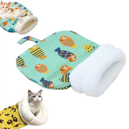 BOWTONG Gemütliches Haustiernest für Katzen und Hunde, tragbar, weicher Plüsch, 360°-Wickelung, bequemes Schlafbett, Katze, Herbst, Winter, Schlafhöhle, geeignet für drinnen und kleine Hunde BOWTONG Gemütliches Haustiernest für Katzen und Hunde, tragbar, weicher Plüsch, 360°-Wickelung, bequemes Schlafbett, Katze, Herbst, Winter, Schlafhöhle, geeignet für drinnen und kleine Hunde von BOWTONG