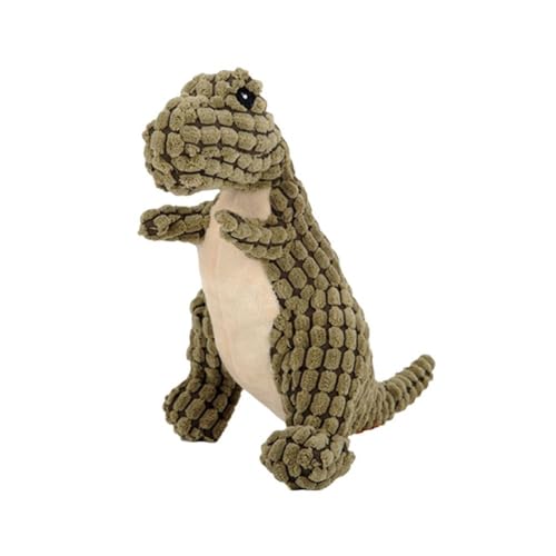 BOWTONG Quietschendes Kauspielzeug für Hunde, quietschendes Plüschspielzeug für aggressive Kauer, gefülltes Quietschspielzeug, interaktives Dinosaurierspiel BOWTONG Quietschendes Kauspielzeug für Hunde, quietschendes Plüschspielzeug für aggressive Kauer, gefülltes Quietschspielzeug, interaktives Dinosaurierspiel von BOWTONG