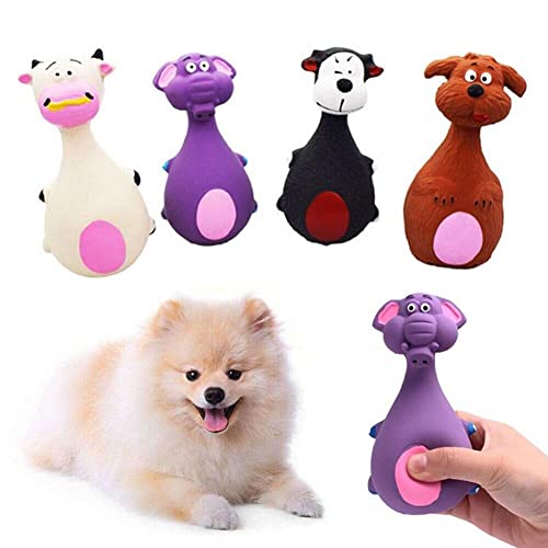 BOWTONG Quietschendes Latex-Gummi-Hundespielzeug, Gummi-Gesangsspielzeug für interaktive Hunde, Latex, quietschendes Weihnachtsmann-Spielzeug für kleine, mittelgroße und große Tiere von BOWTONG