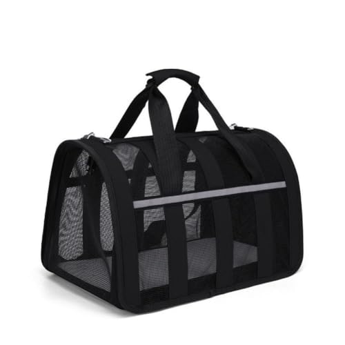 Große Kapazität Haustier Tragetasche Ausflug Tragbare Handtasche Faltbare Hunde Klein Zu Mesh Hundekäfig J4A8 Handtasche Mittlere Tragetasche von BOWTONG