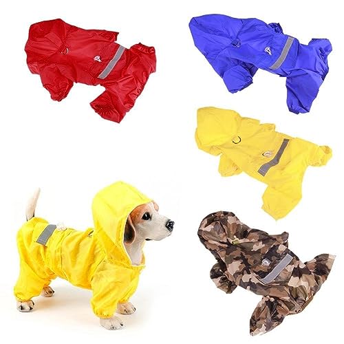 Haustier Hund Regenmantel Doppelschicht Overall Wasserdicht Hund Haustier Kleidung Regenmantel Reflektierende Vier Mantel Jahreszeiten G7b2 Haustier von BOWTONG