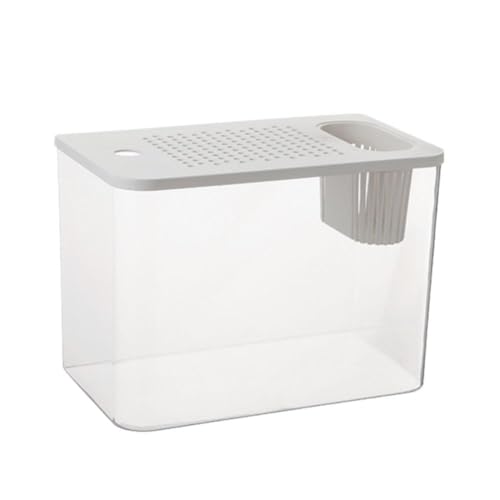 Kleines Aquarium, Kunststoff, transparent, Mikro-Landschaft, Desktop-Aquarium, Betta-Aquarium, Mini-Aquarium, T- Fischschale, Aquarium von BOWTONG