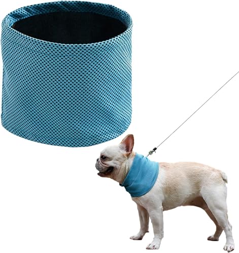 Kühlendes Hundehalstuch, atmungsaktives Netzgewebe, kühlendes Halstuch, leicht, sofort kühlend, waschbar, für Haustiere von BOWTONG