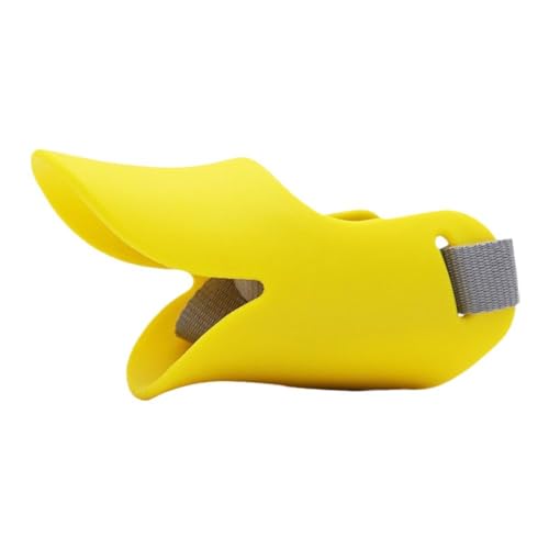 Maulkörbe für Hunde, Silikon-Enten-Mund-Form, Silikon-Beißmaulkörbe mit Riemen, zum Beißen, verstellbares Bellen von BOWTONG