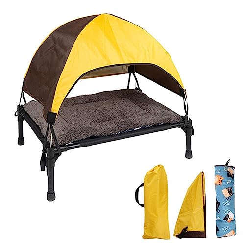 Outdoor Erhöhte Hundebett Faltbare Erhöhte Hundebett Mit Abnehmbarem Baldachin Schatten Zelt Tasche Atmungsaktives Bett Für Camp von BOWTONG