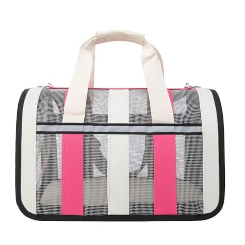 Tragbare Hundetragetasche, für Ausflüge, Haustier-Handtasche, faltbar, atmungsaktiv, Netztasche, kleine Outdoor-Reise von BOWTONG