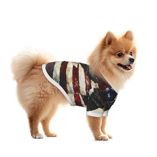 American Eagle Hunde-Shirt, Sommer-Haustierkleidung für kleine Hunde, geeignet für Spaziergänge und Outdoor-Aktivitäten American Eagle Hunde-Shirt, Sommer-Haustierkleidung für kleine Hunde, geeignet für Spaziergänge und Outdoor-Aktivitäten von BOXILTD