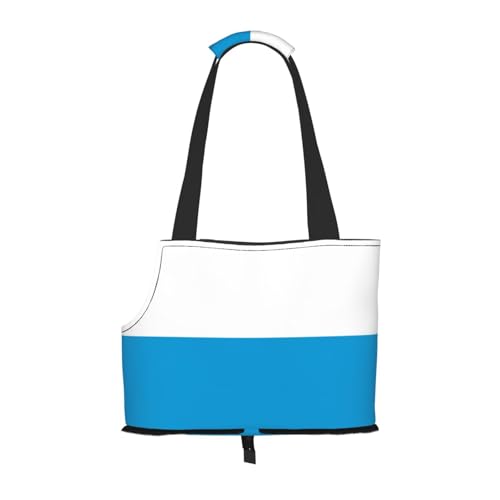 Bayerische Flagge Hundetrage und Katzentragetasche, geeignet für Welpen, kleine Katzen im Freien, Schwarz Bayerische Flagge Hundetrage und Katzentragetasche, geeignet für Welpen, kleine Katzen im Freien, Schwarz von BOXILTD