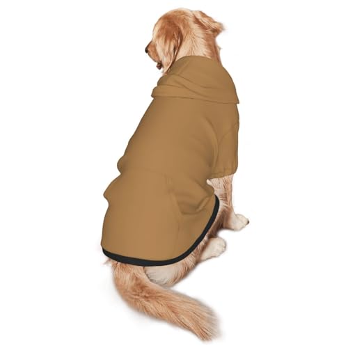 Brauner Hunde-Kapuzenpullover – Hunde-Kapuzenpullover für mittelgroße und große Hunde – stilvolles Haustier-Sweatshirt mit Tasche und Loch für die Leine Brauner Hunde-Kapuzenpullover – Hunde-Kapuzenpullover für mittelgroße und große Hunde – stilvolles Haustier-Sweatshirt mit Tasche und Loch für die Leine von BOXILTD